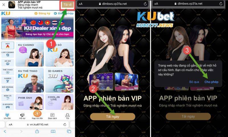 Tải Kubet App về điện thoại IOS